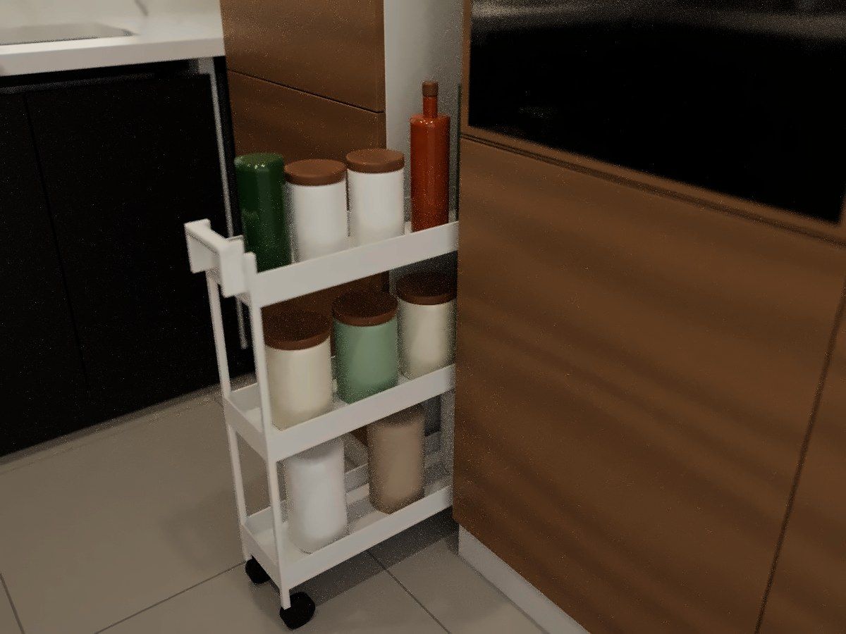 Visualisierung: Die Lücke neben dem Kühlschrank